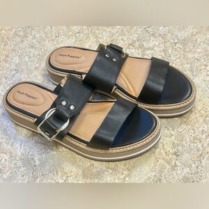 Women’s 7 M Discontinued Hush Puppies Malti Bounce Leather Strap Sandals